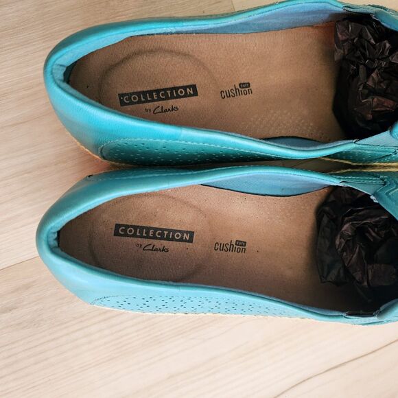 Turquoise/Teal Colored Clarks Danelly Ballet Flat Women's Size 10 - Picture 5 of 10